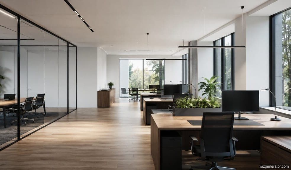 Clean open-plan office