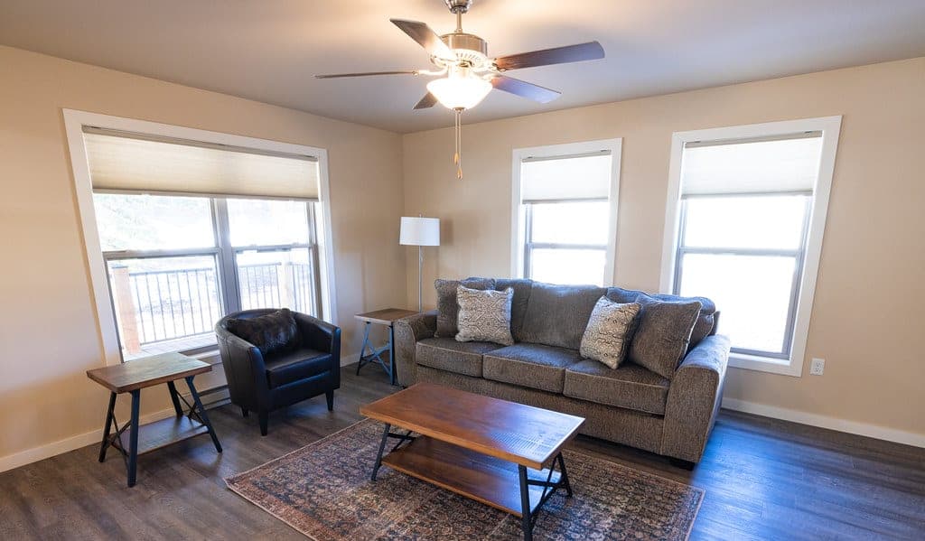 Bright, freshly cleaned living room